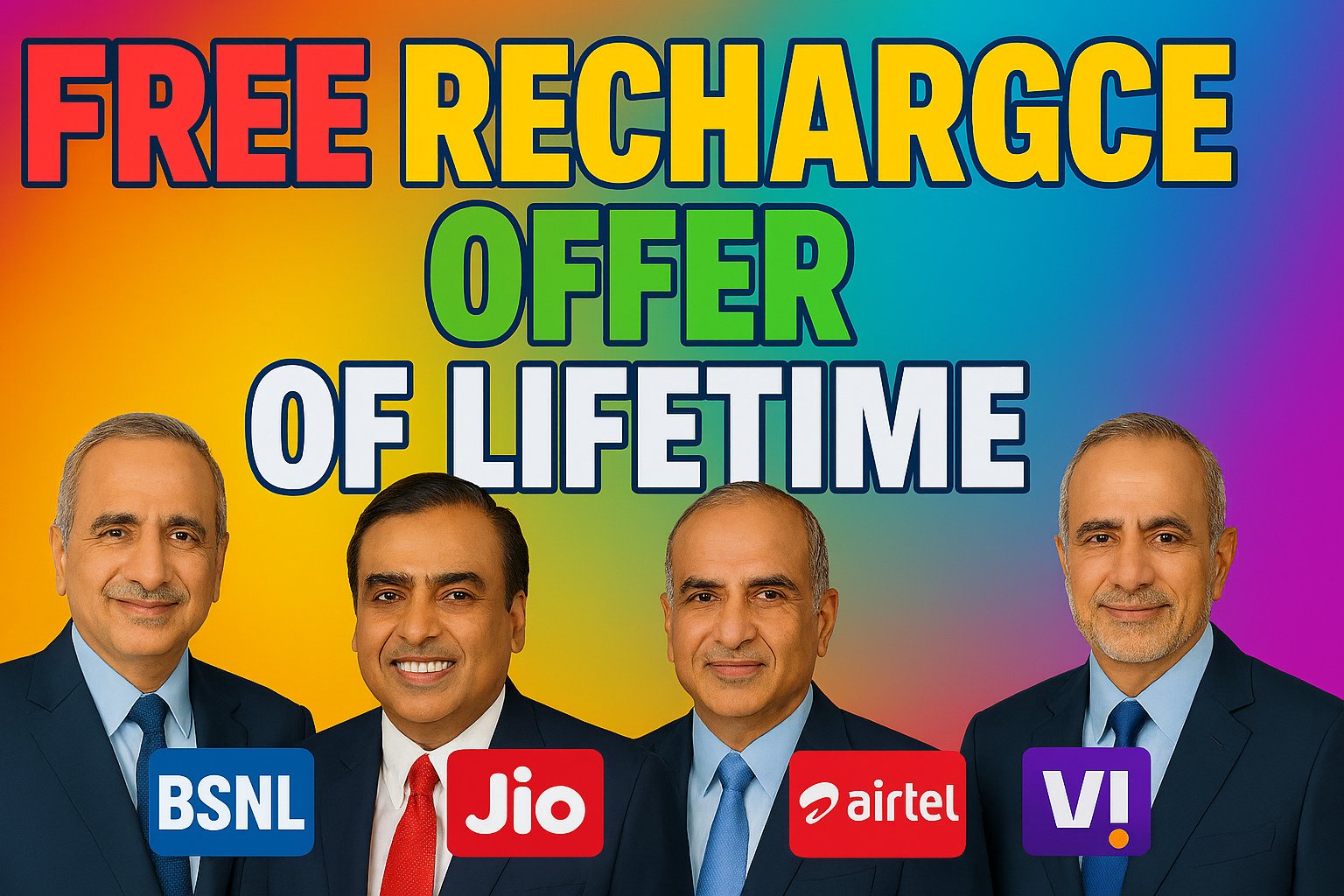 How to Get Free Recharge for Jio, Airtel, and Vi in 2025 – Complete Guide to Free Mobile Recharge in India